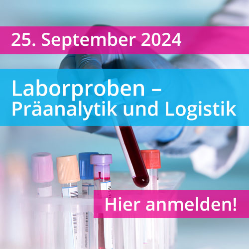 Fortbildung am 25.09: Laborproben – Präanalytik und Logistik